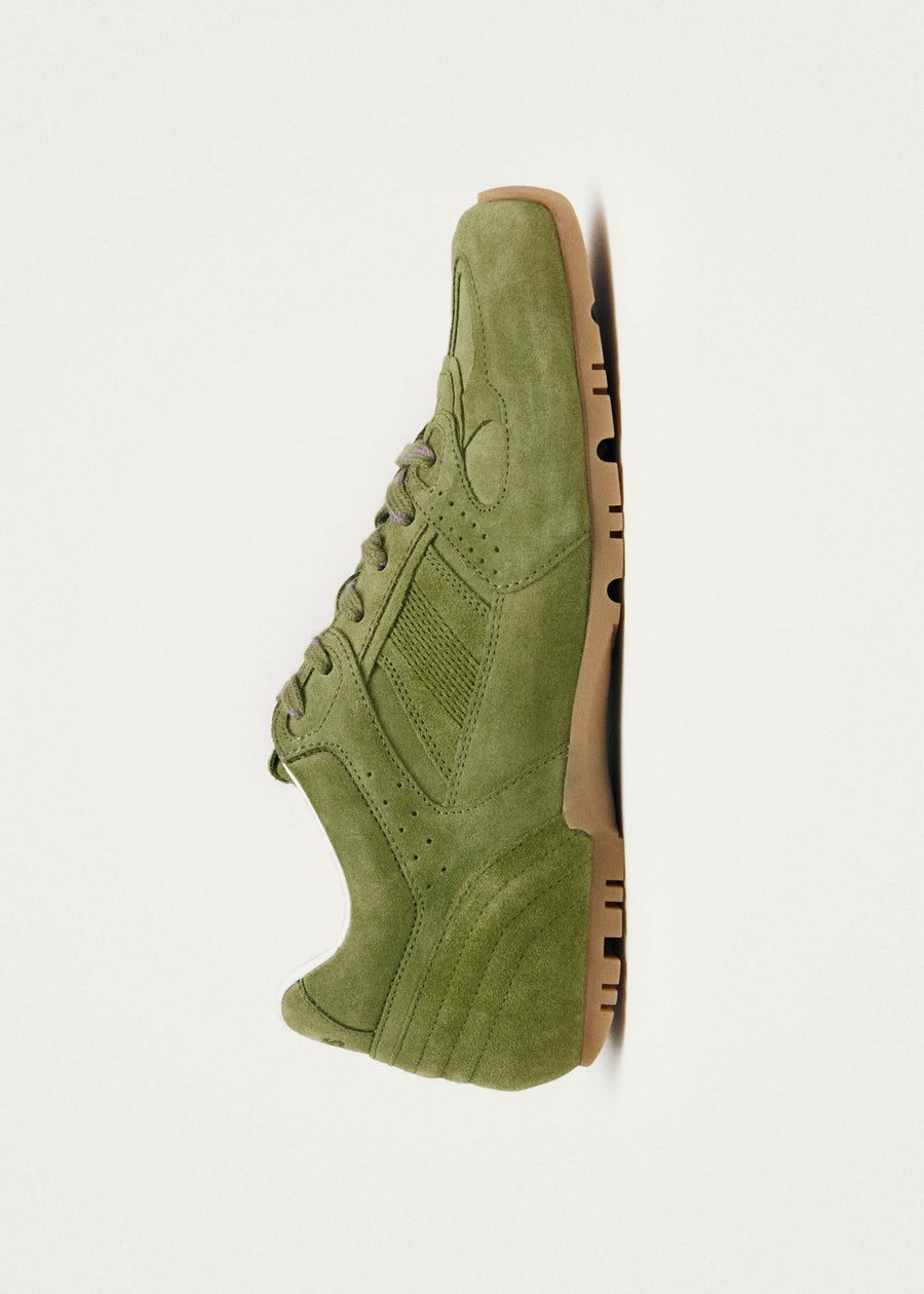 Tb.56 Suede Green Leather Sneakers