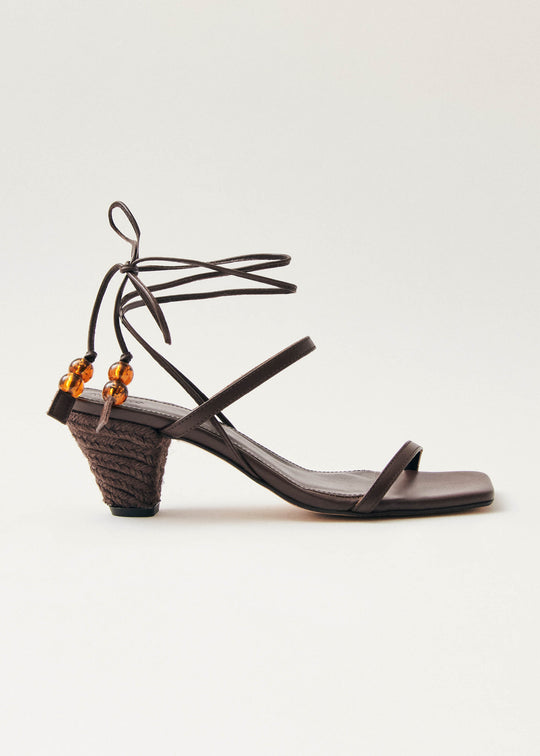 Imani Brown Leather Sandals