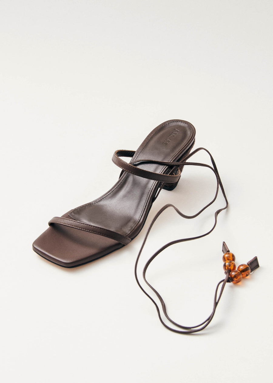 Imani Brown Leather Sandals