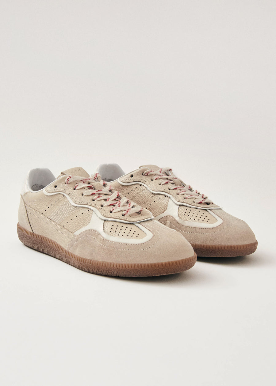 Tb.490 Rife Grain Cream Leather Sneakers