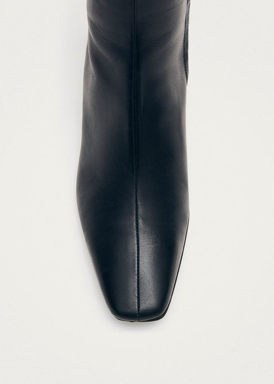 Rory Black Leather Boots