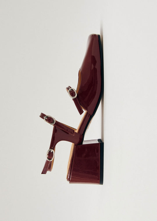 Withnee Onix Burgundy Leather Pumps