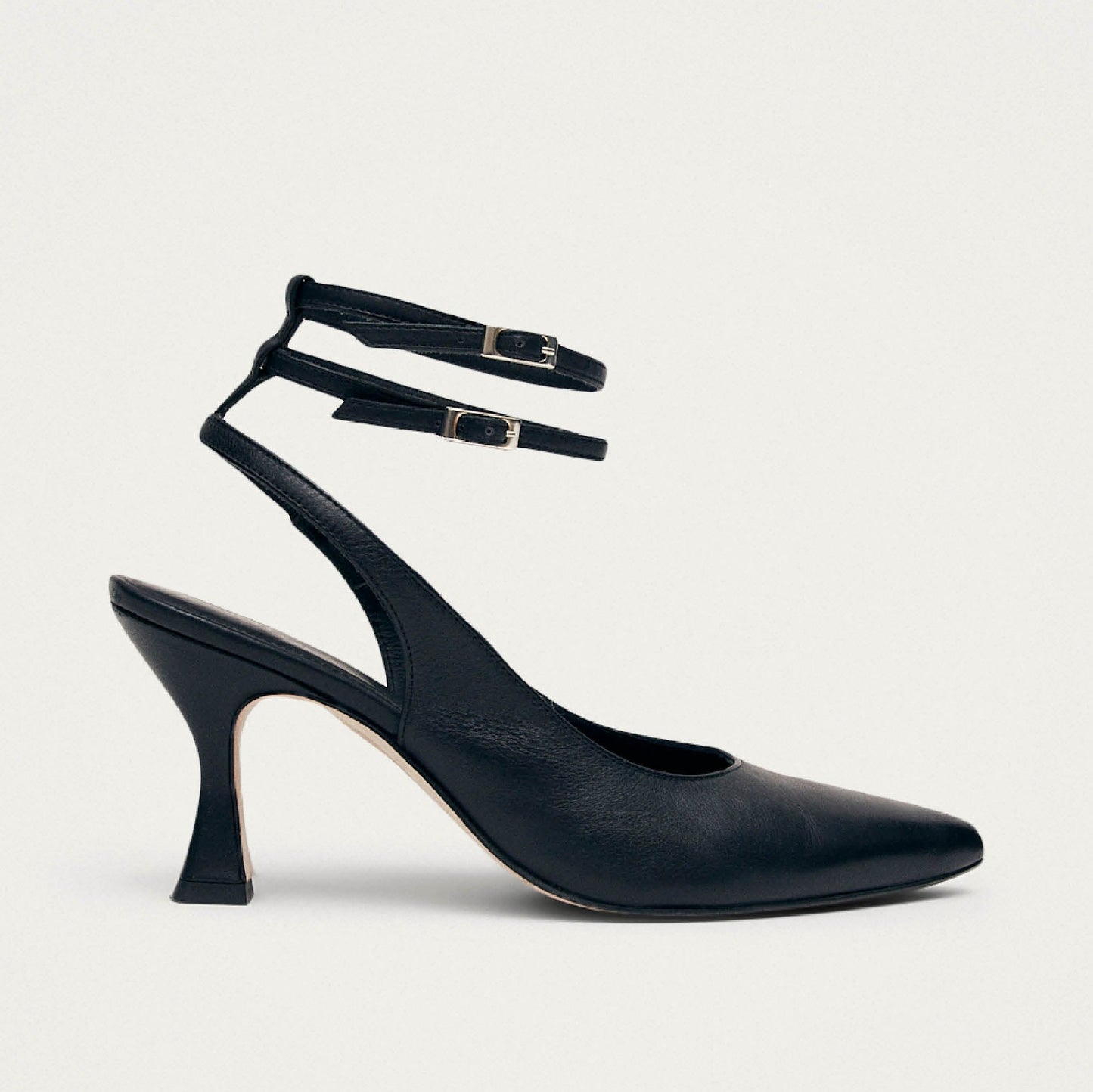 Louise Escarpins en cuir noir