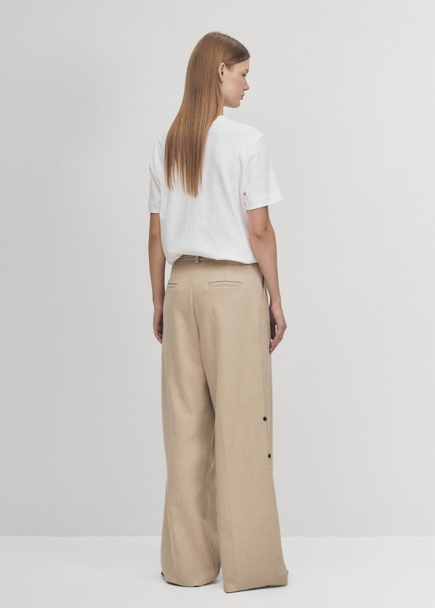 Abbie Pantalon Beige en maille