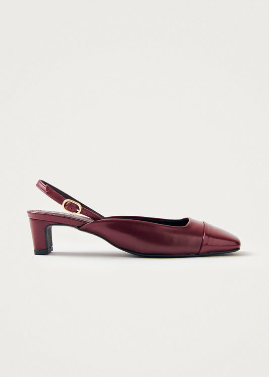 Lindy Bliss Burgundy Leather Pumps-image