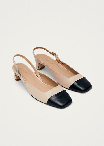 Black and cream pumps store