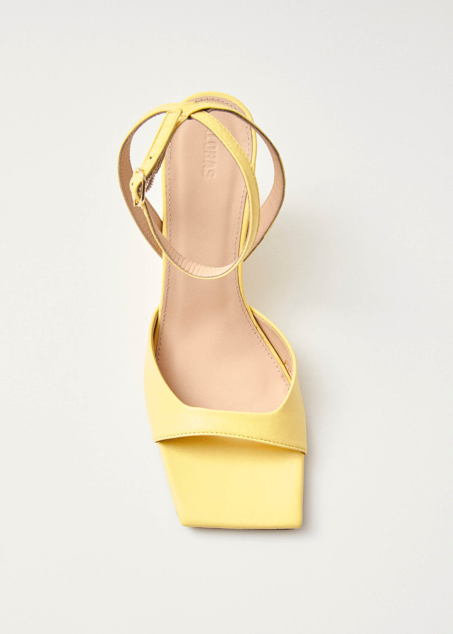 Riya Yellow Leather Sandals