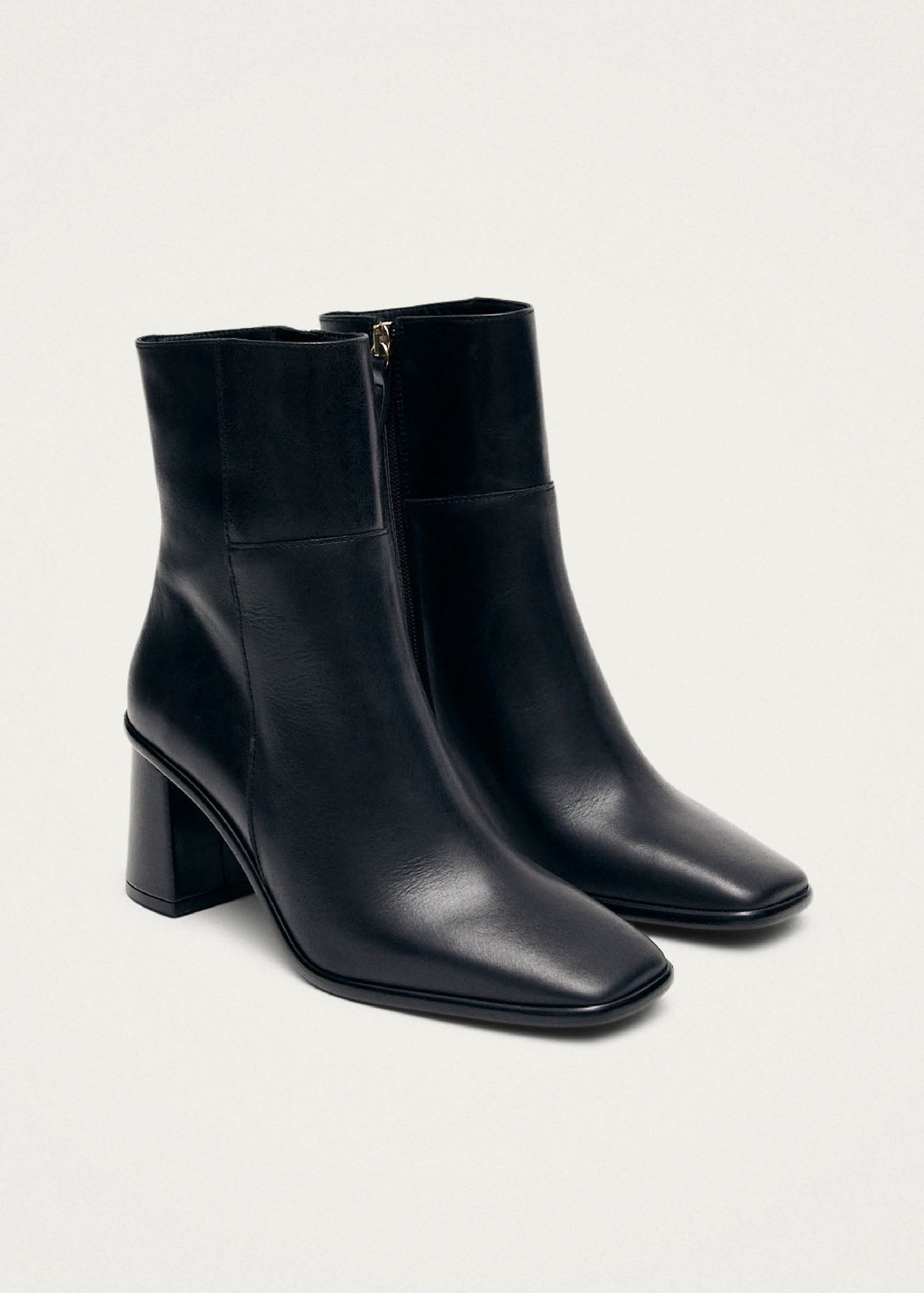 West Bottines en cuir noir