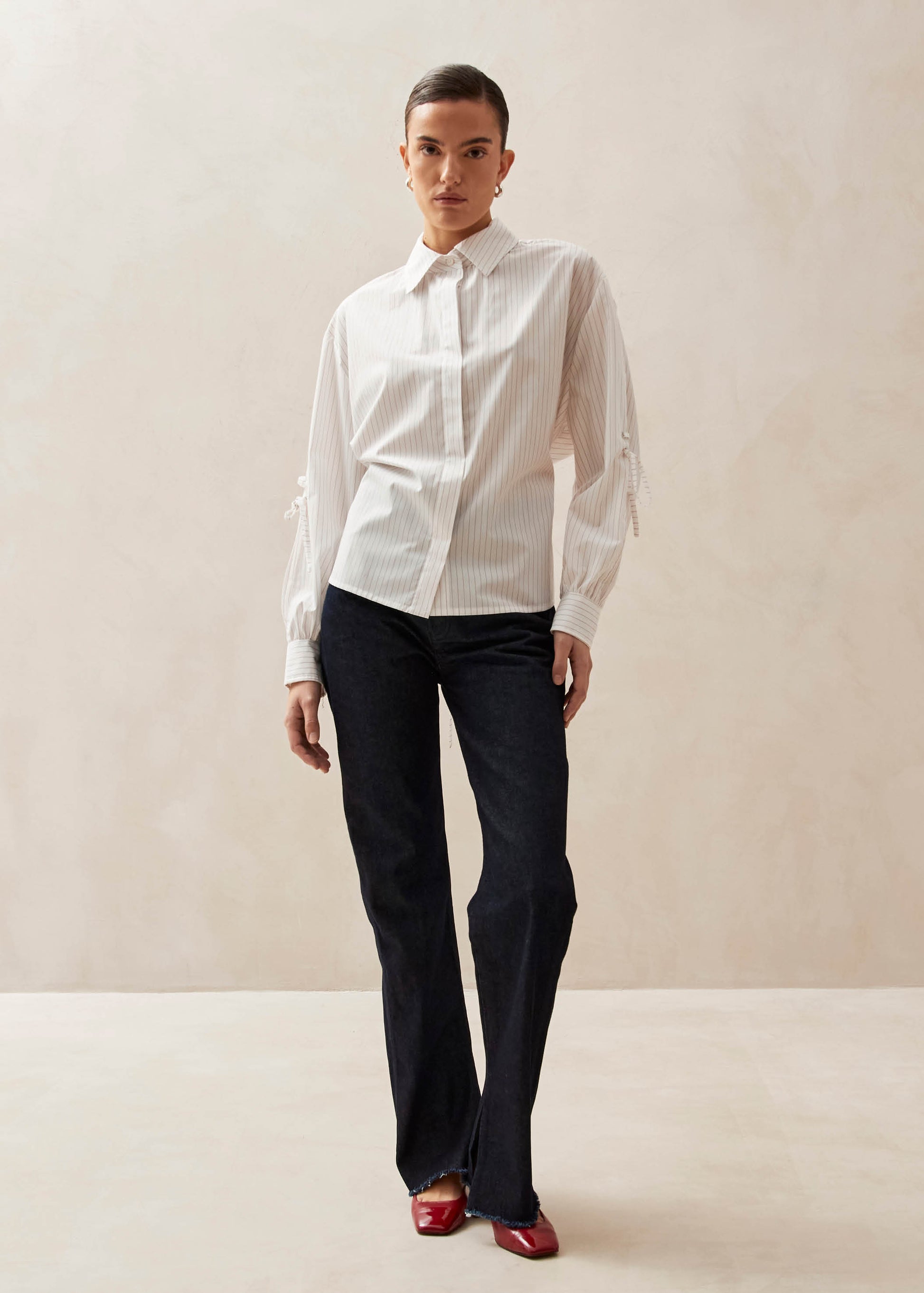 Alohas Sugar Red Thin Stripes Shirt