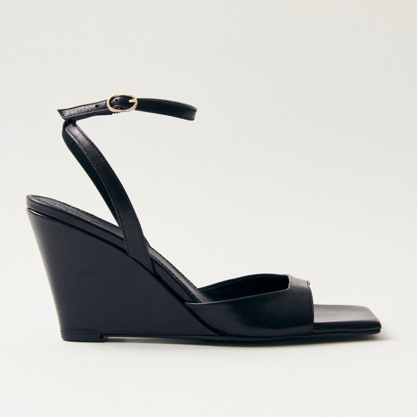 Riya Black Leather Sandals