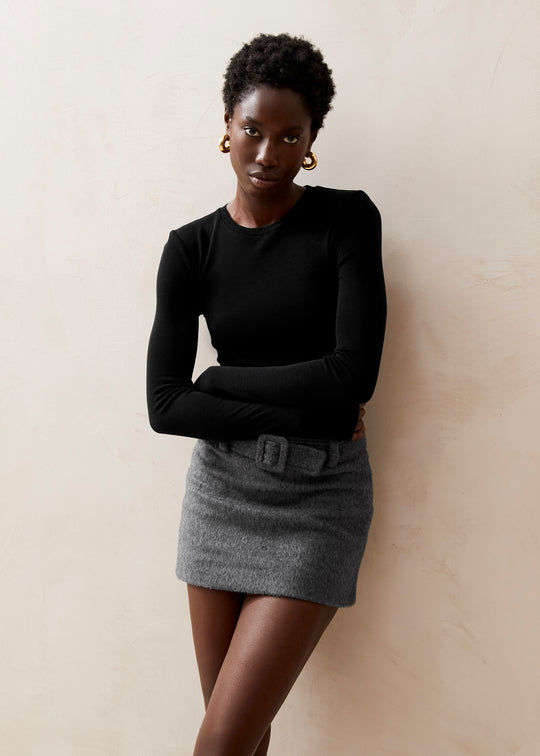 Checkered jacquard mini skirt | ARMANI EXCHANGE Woman
