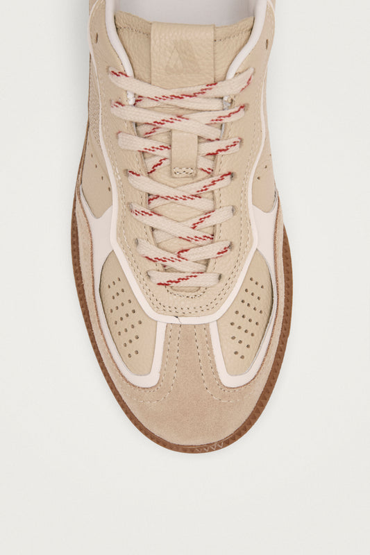 Tb.490 Rife Grain Cream Leather Sneakers-image