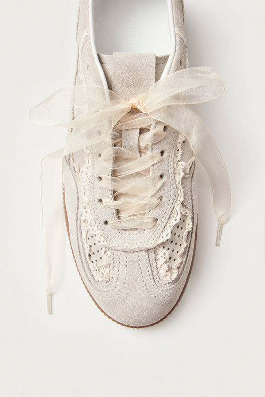 Tb.490 Crochet Cream Leather Sneakers-image
