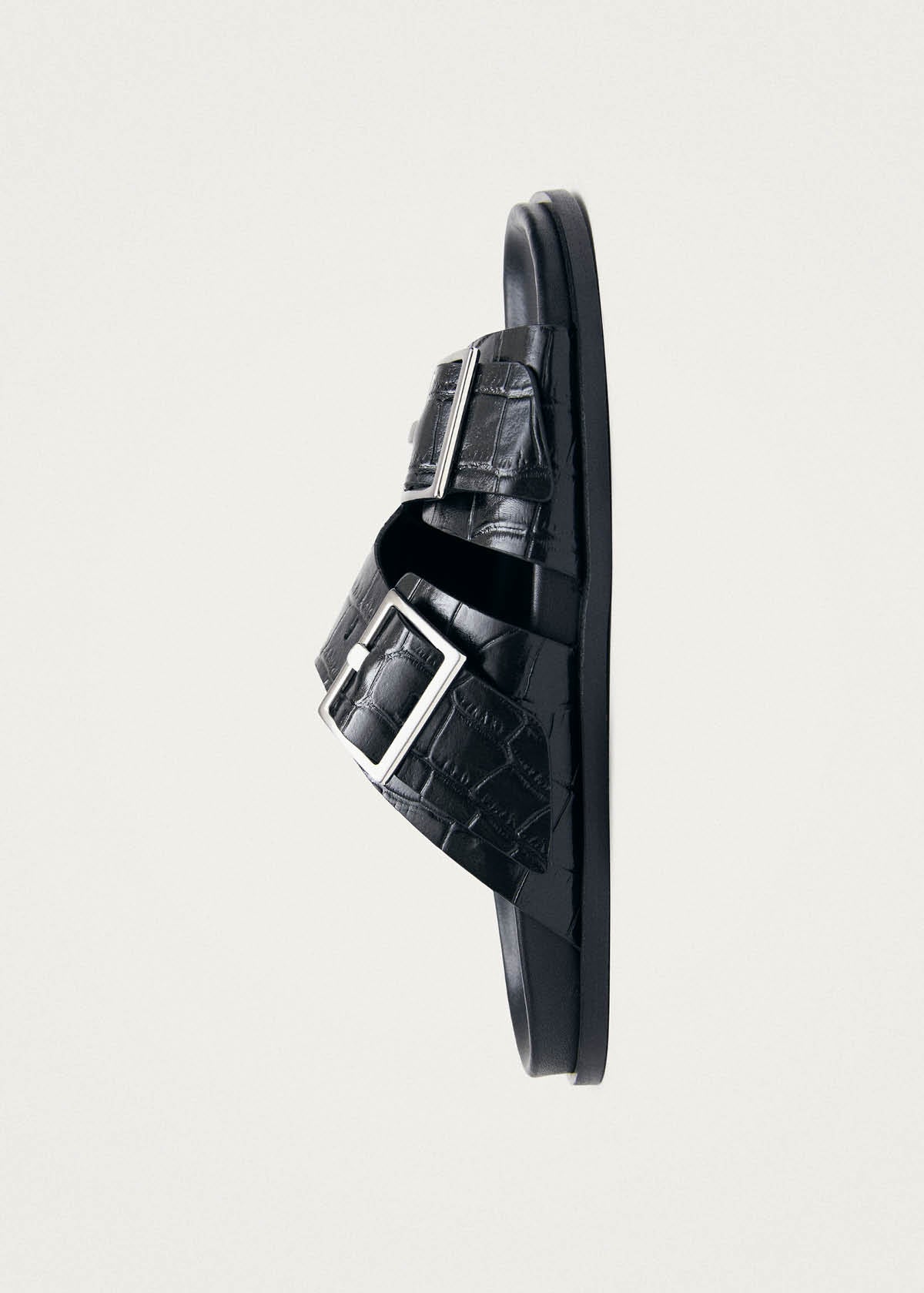 Alba Alli Black Leather Sandals