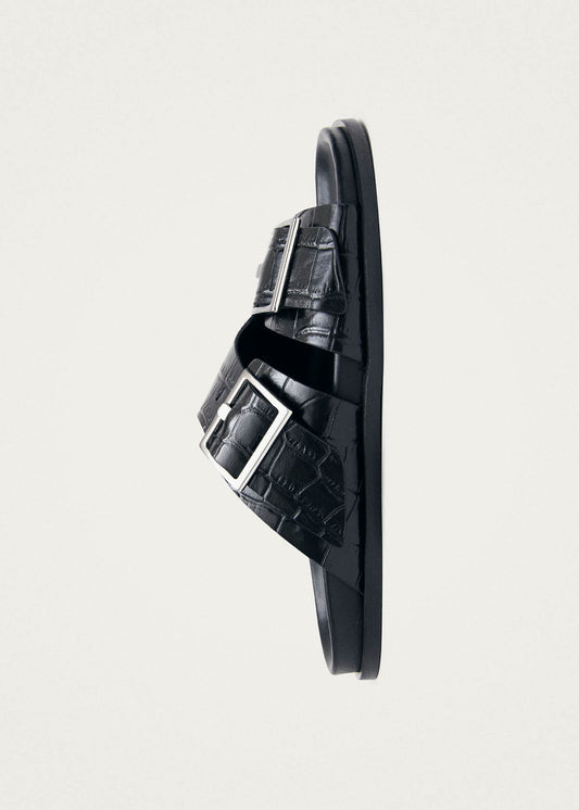 Alba Alli Black Leather Sandals-image