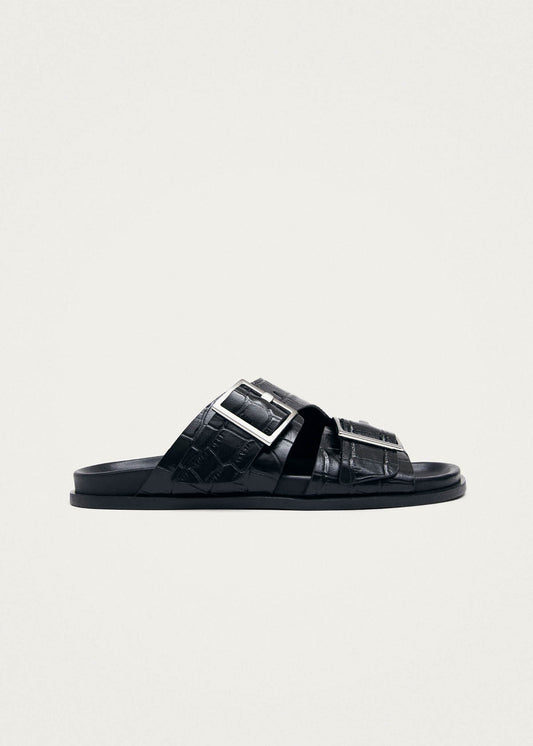 Alba Alli Black Leather Sandals-image