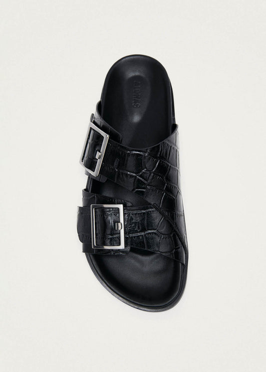 Alba Alli Black Leather Sandals-image