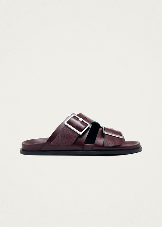 Alba Rift Burgundy Leather Sandals-image
