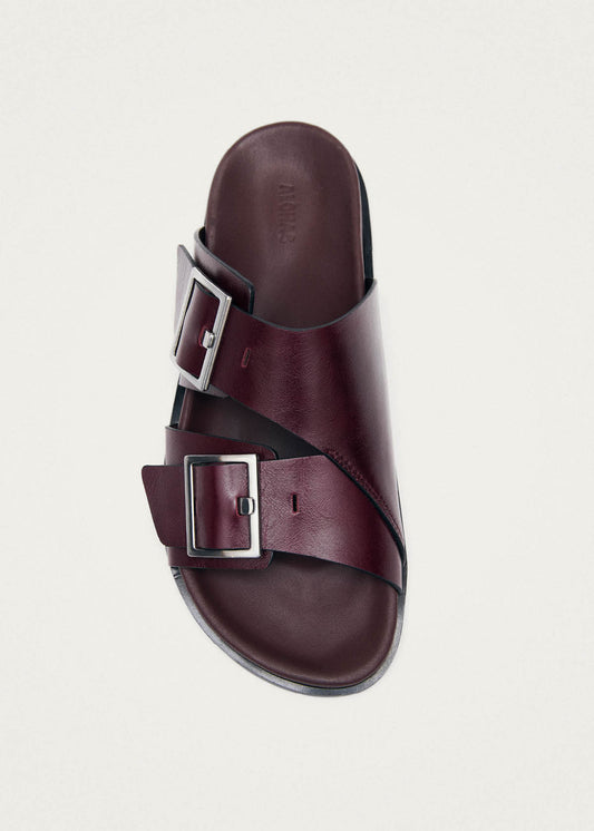 Alba Rift Burgundy Leather Sandals-image