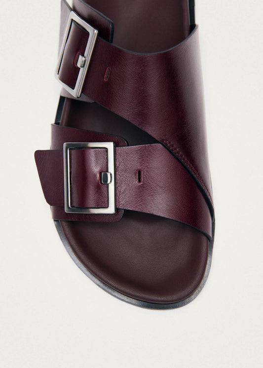 Alba Rift Burgundy Leather Sandals-image
