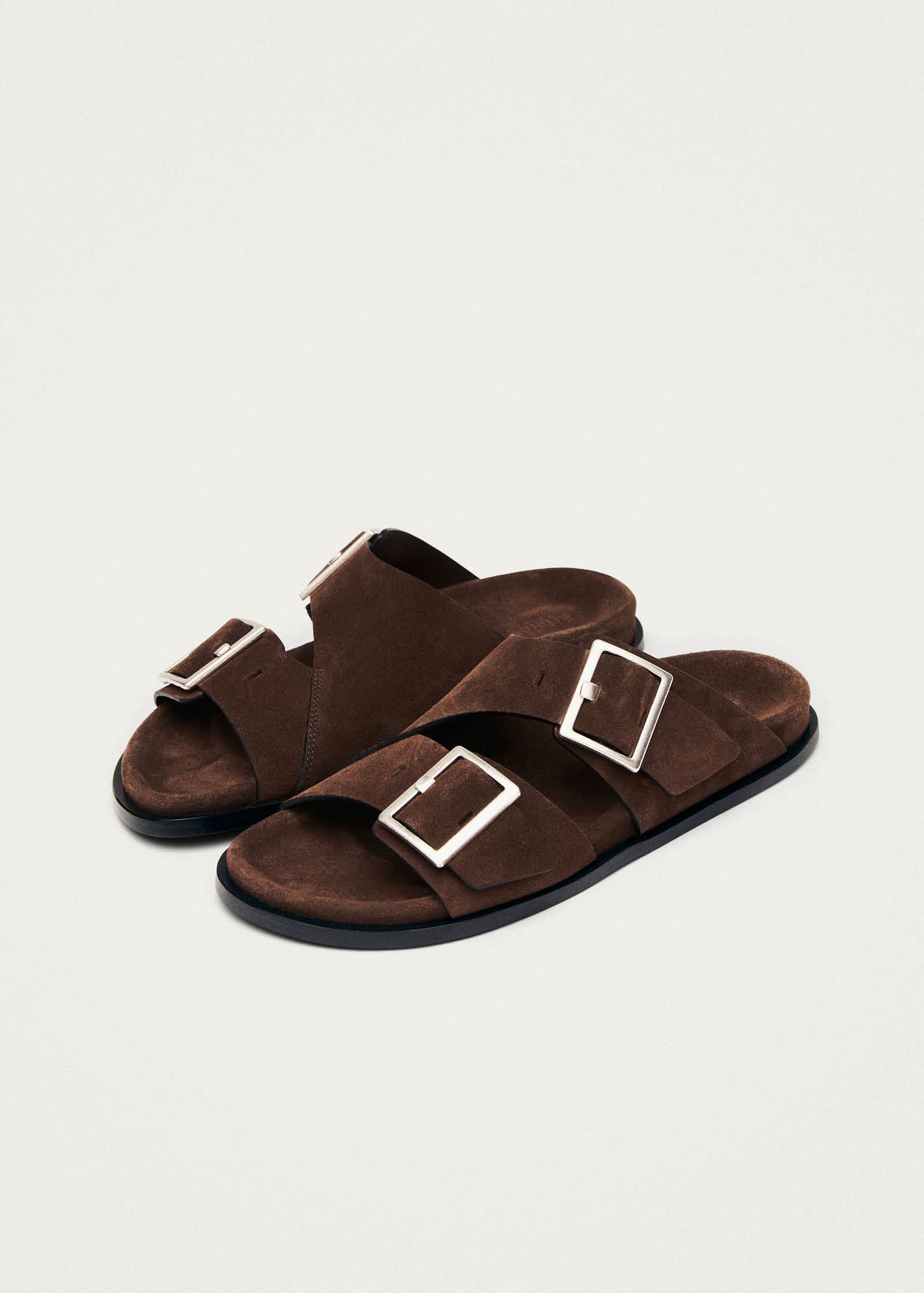 Alba Suede Brown Leather Sandals