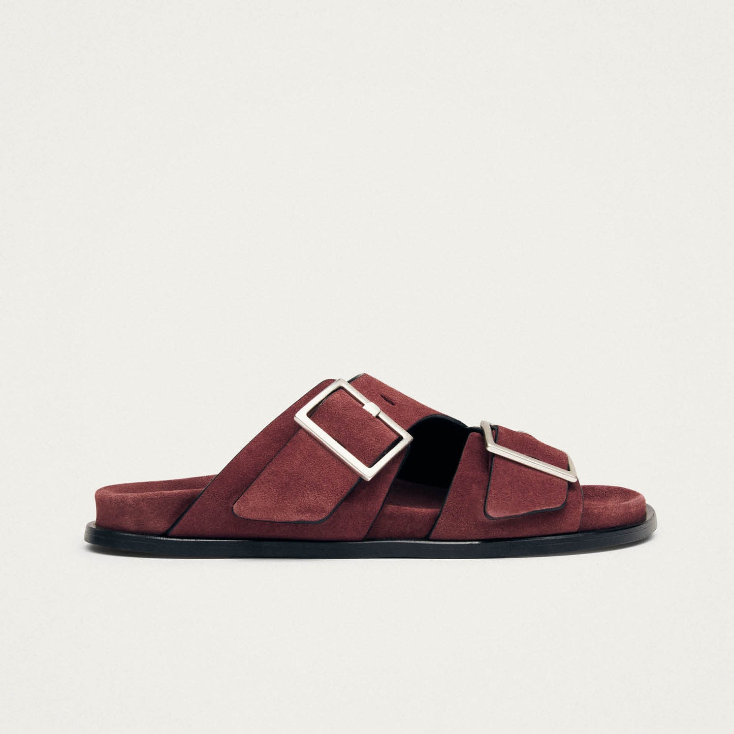 Alba Suede Burgundy Leather Sandals