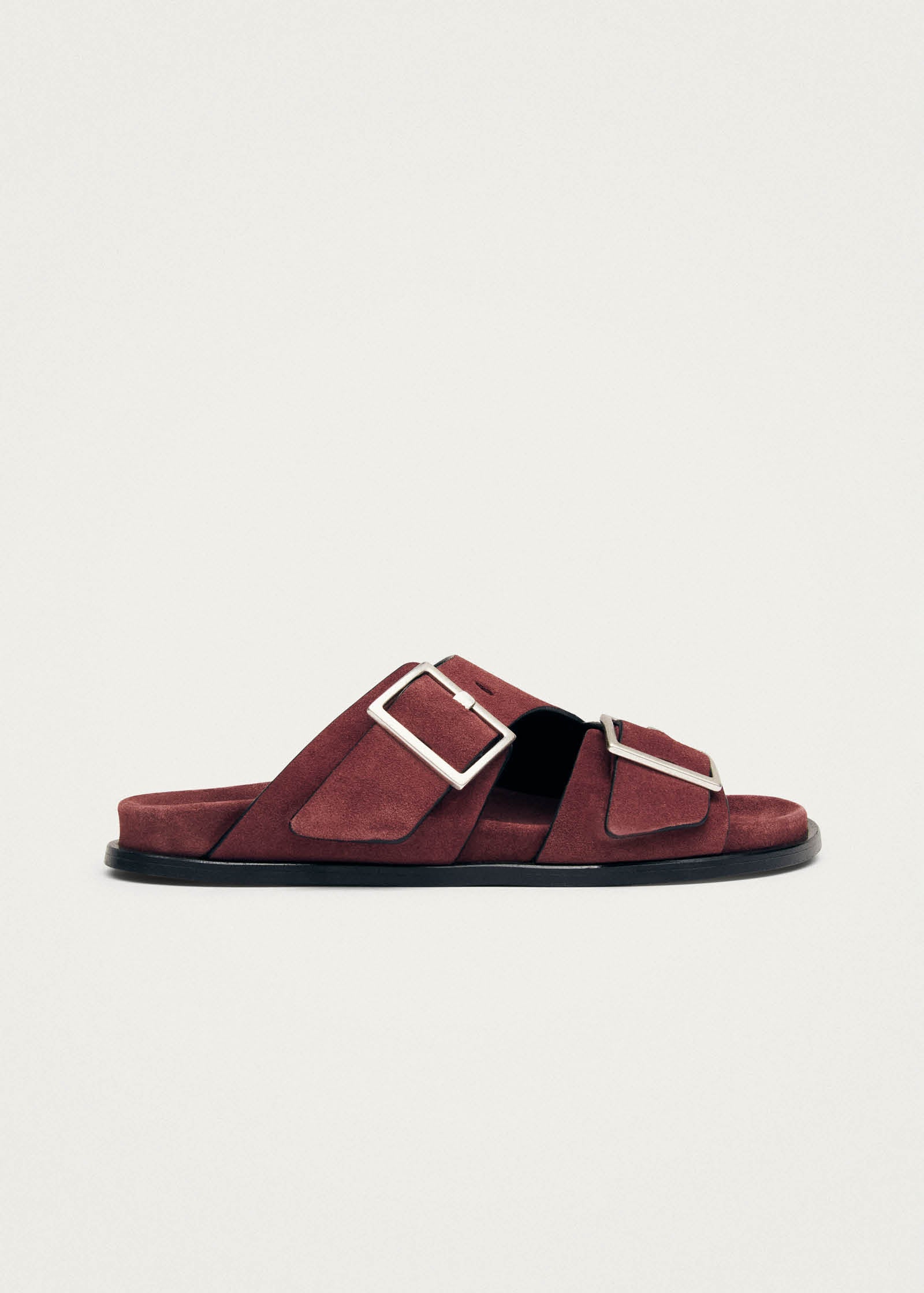 Alba Suede Burgundy Leather Sandals