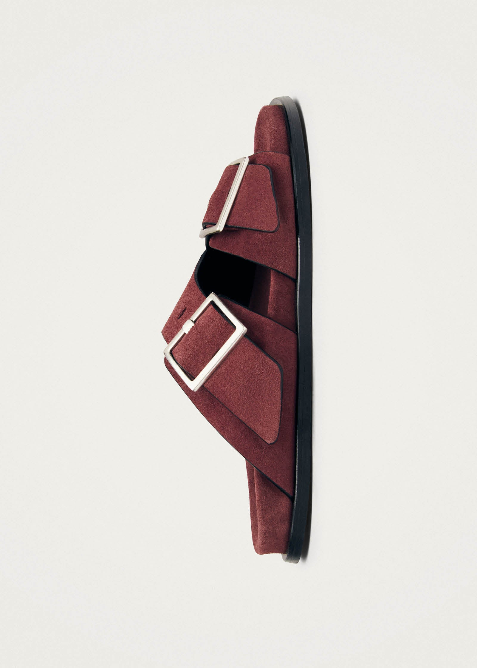 Alba Suede Burgundy Leather Sandals