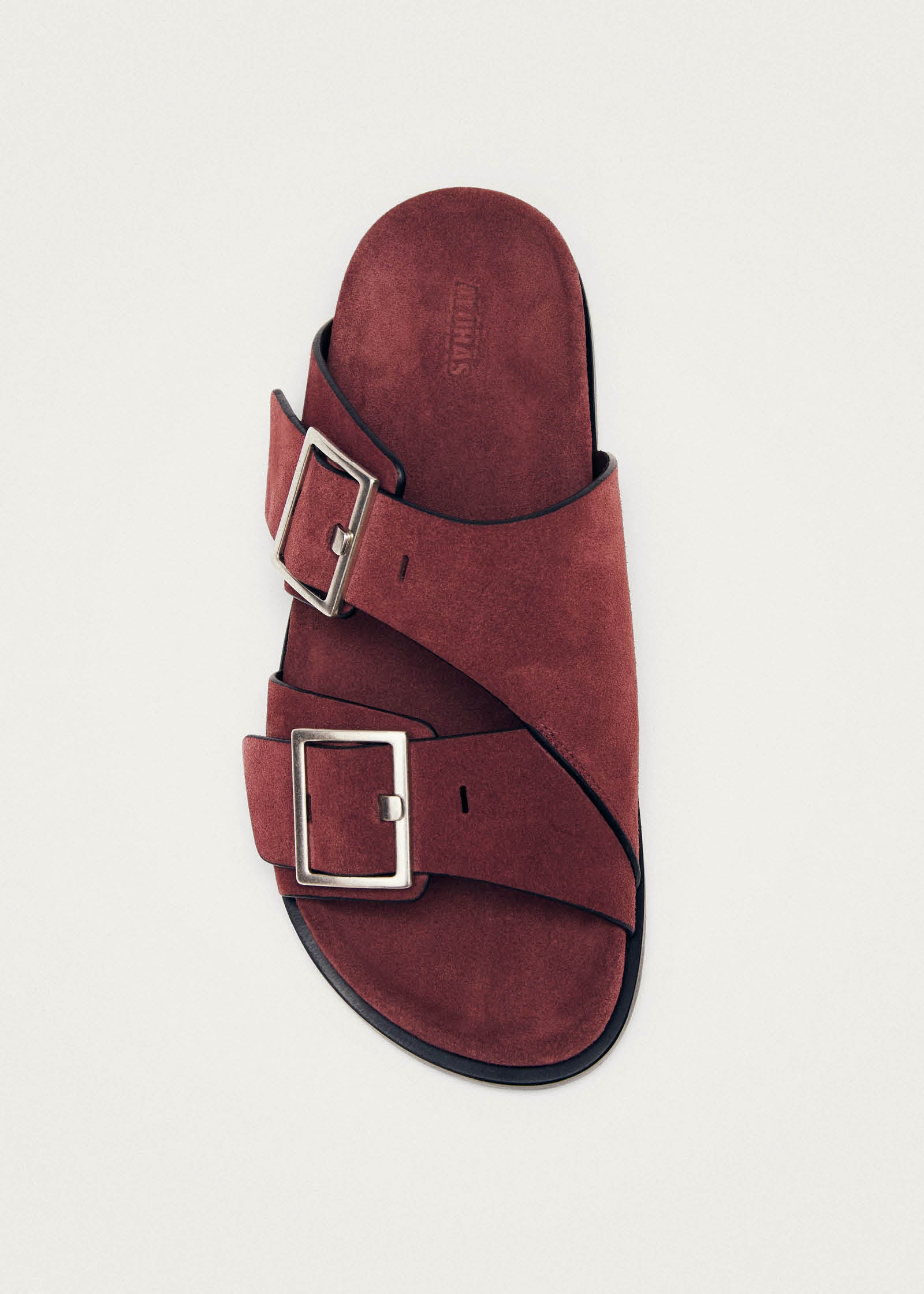 Alba Suede Burgundy Leather Sandals