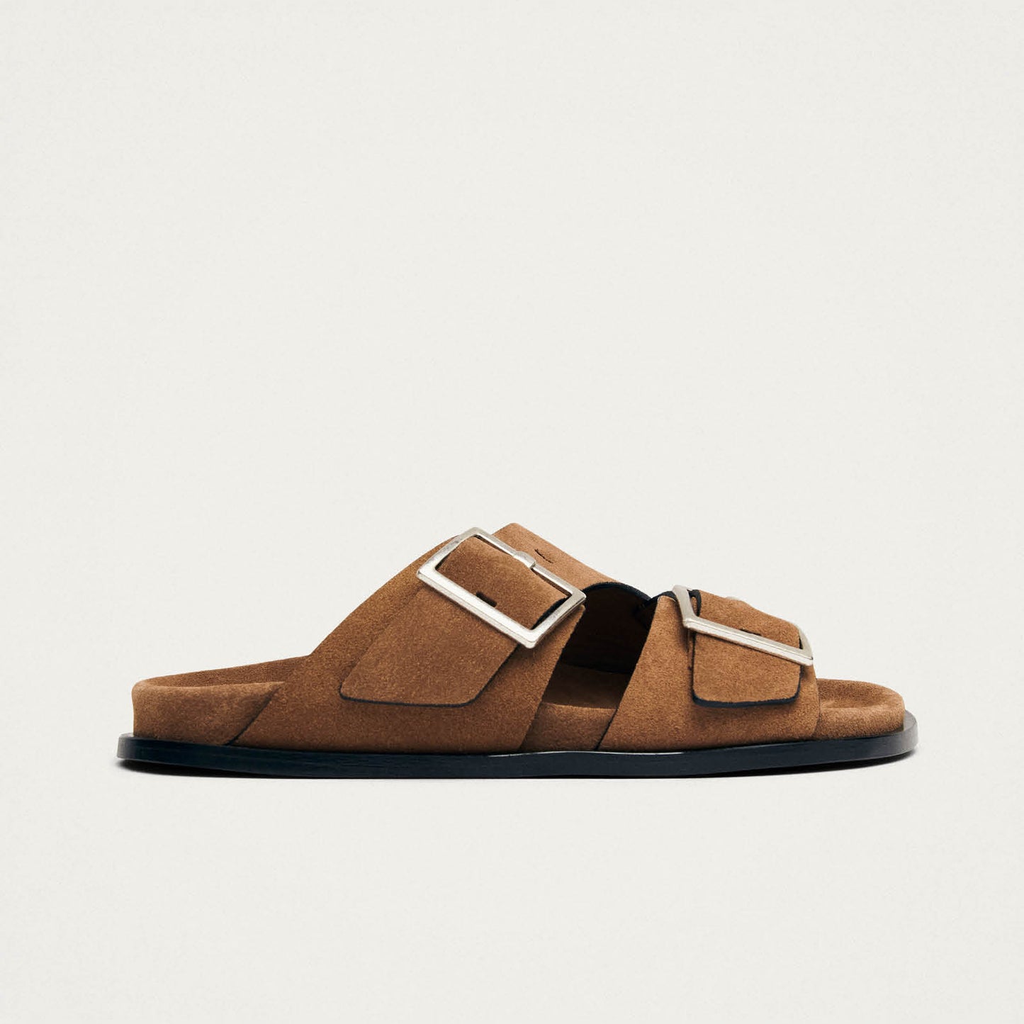 Alba Suede Tan Leather Sandals