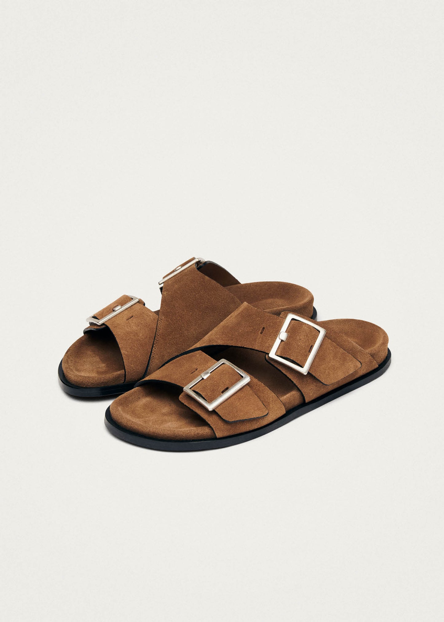 Alba Suede Tan Leather Sandals