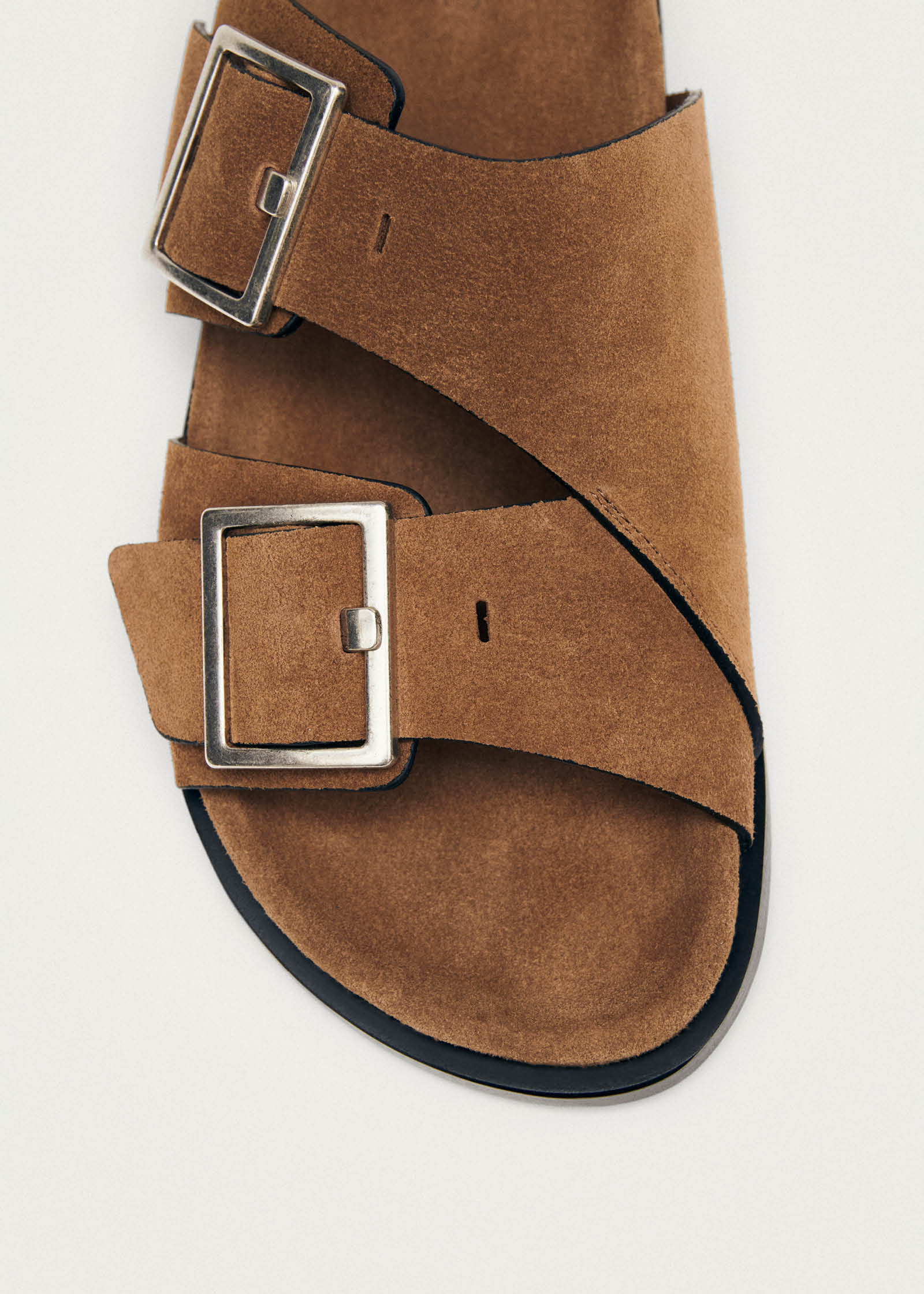 Alba Suede Tan Leather Sandals