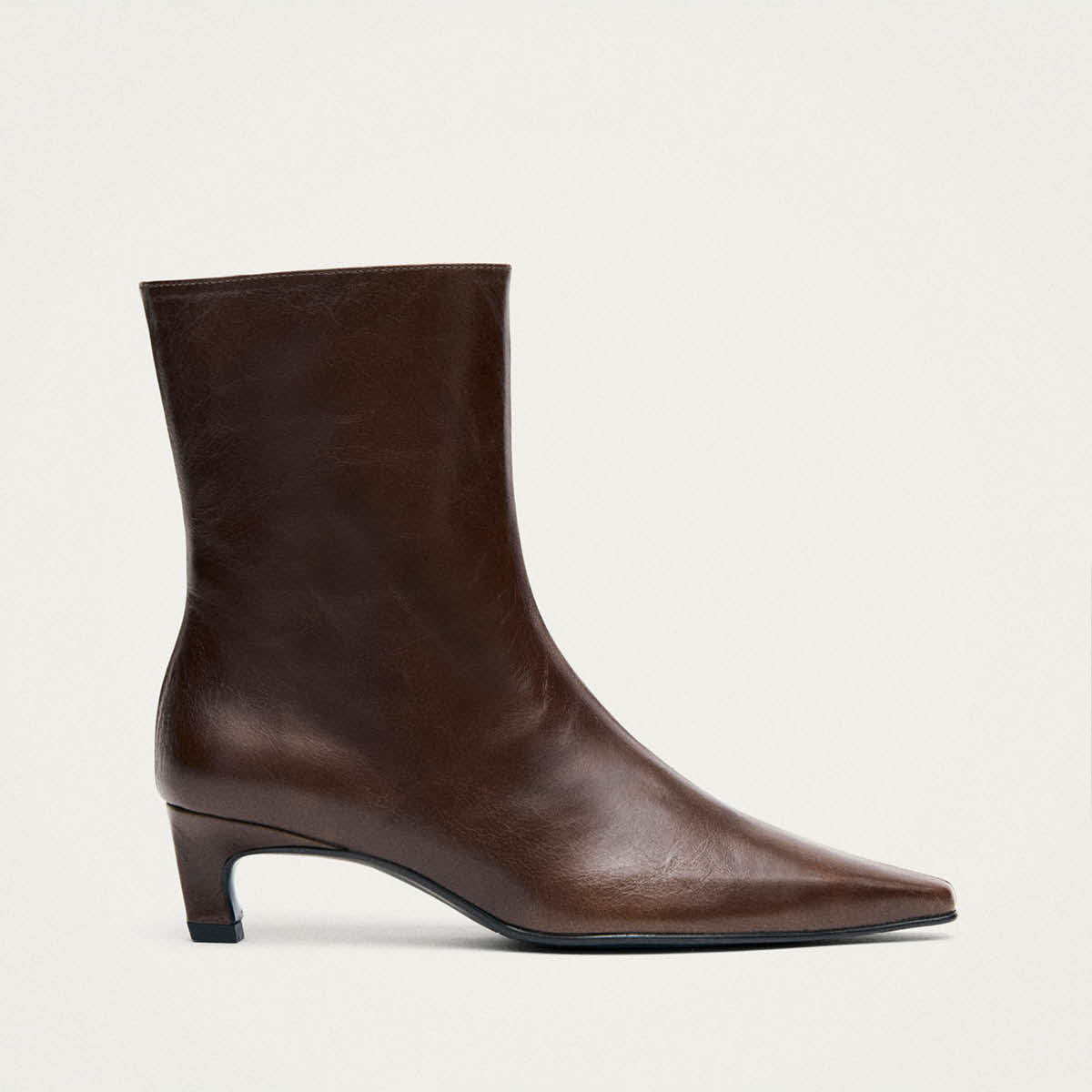 Ambar Botines De Cuero Marrón Rift