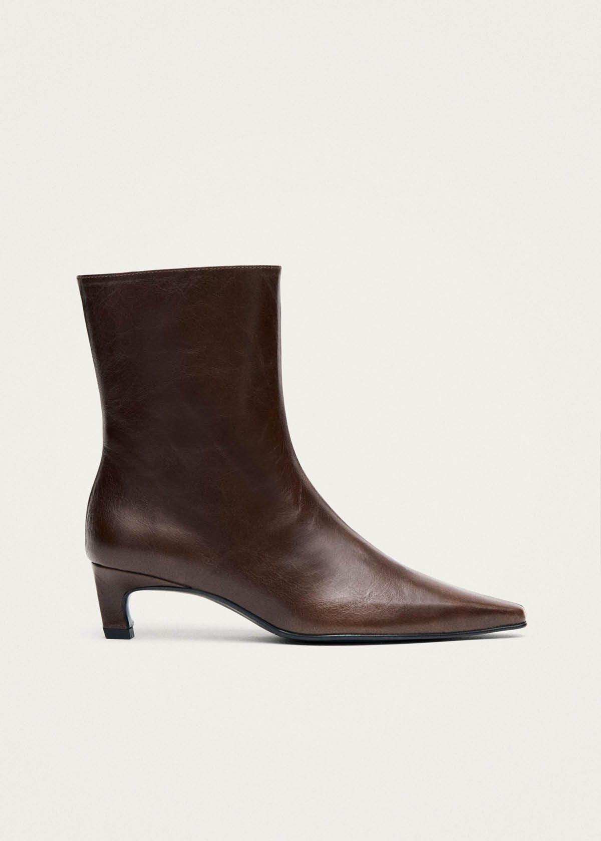 Ambar Botines De Cuero Marrón Rift