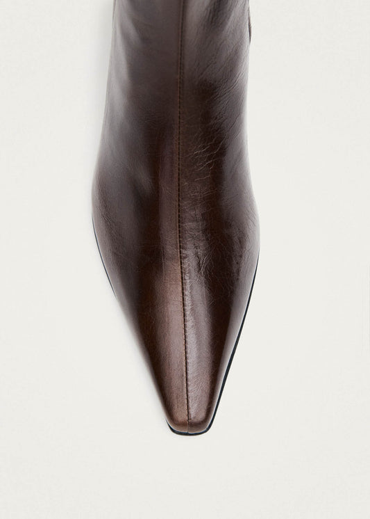 Ambar Rift Brown Leather Ankle Boots-image