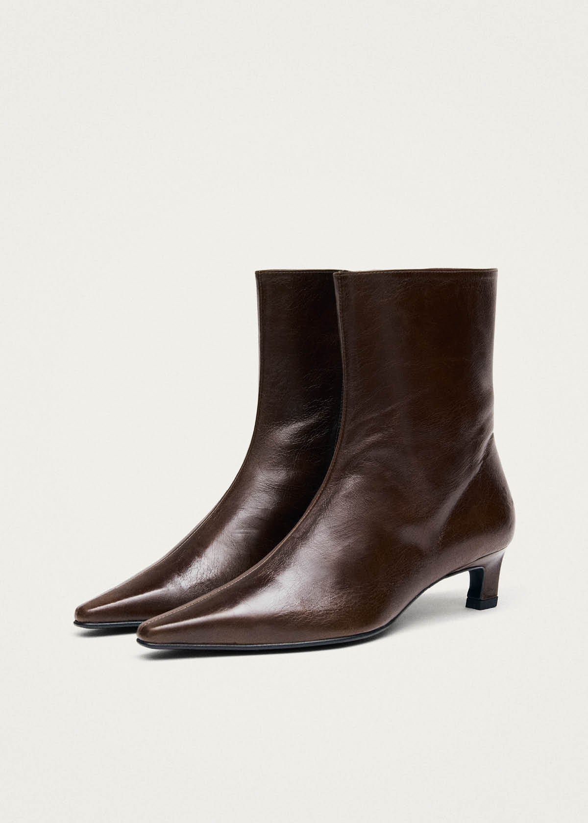 Ambar Botines De Cuero Marrón Rift