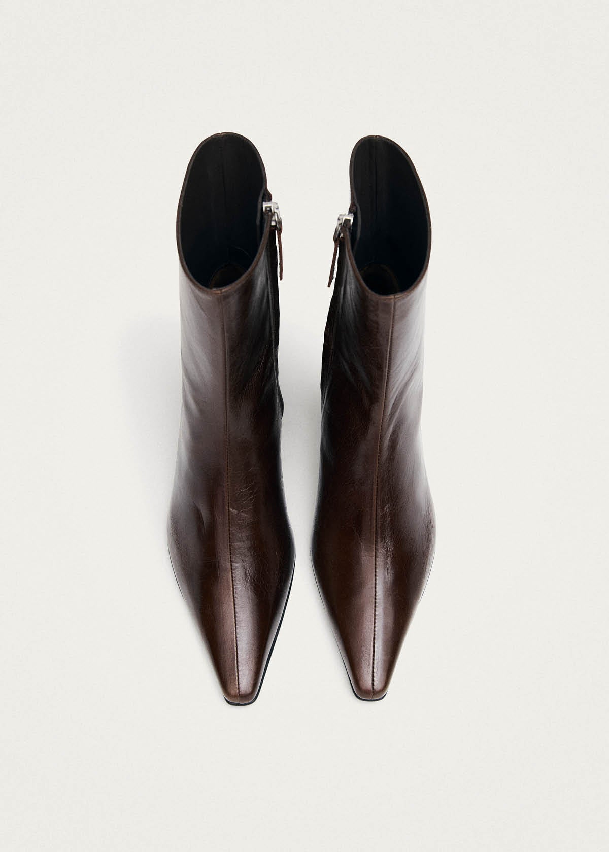 Ambar Botines De Cuero Marrón Rift