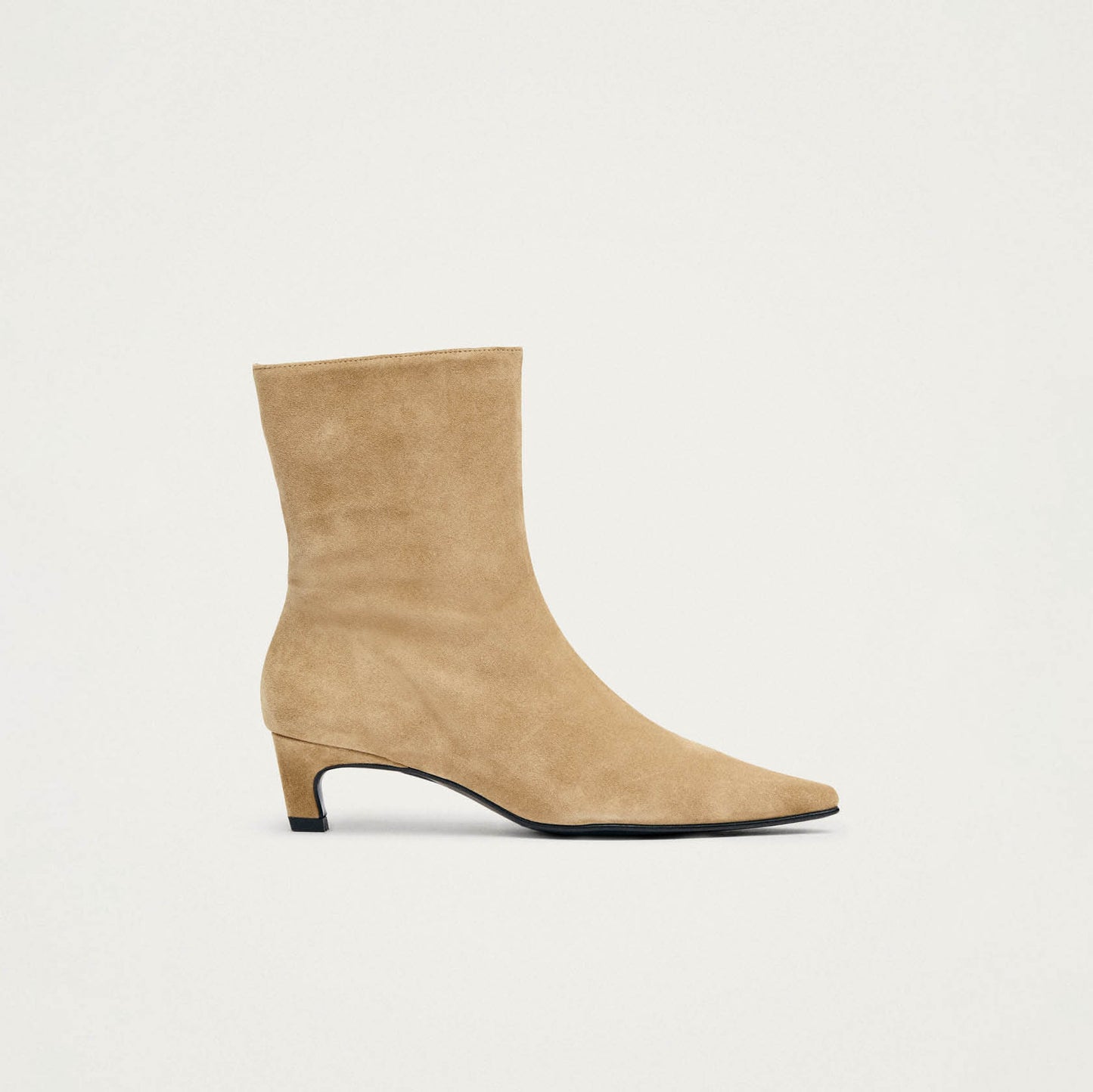 Ambar Suede Tan Leather Ankle Boots