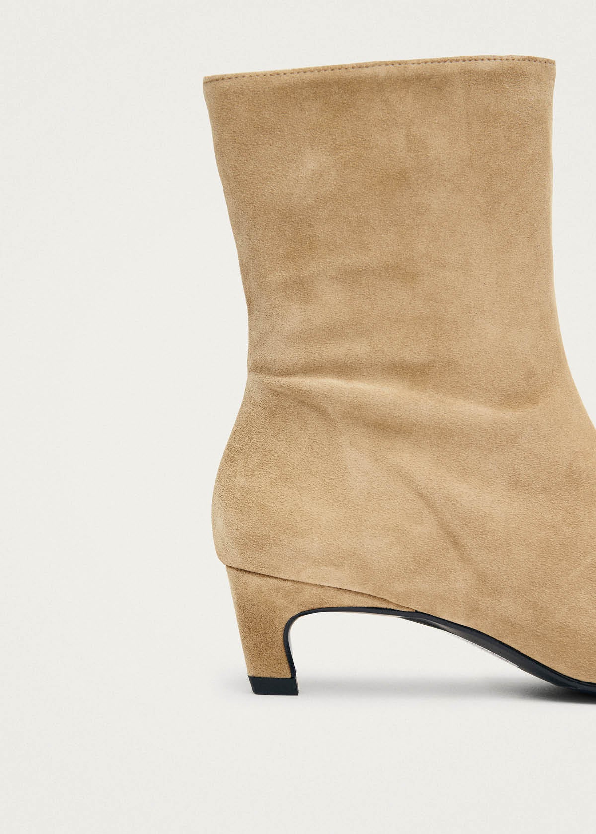 Ambar Suede Tan Leather Ankle Boots