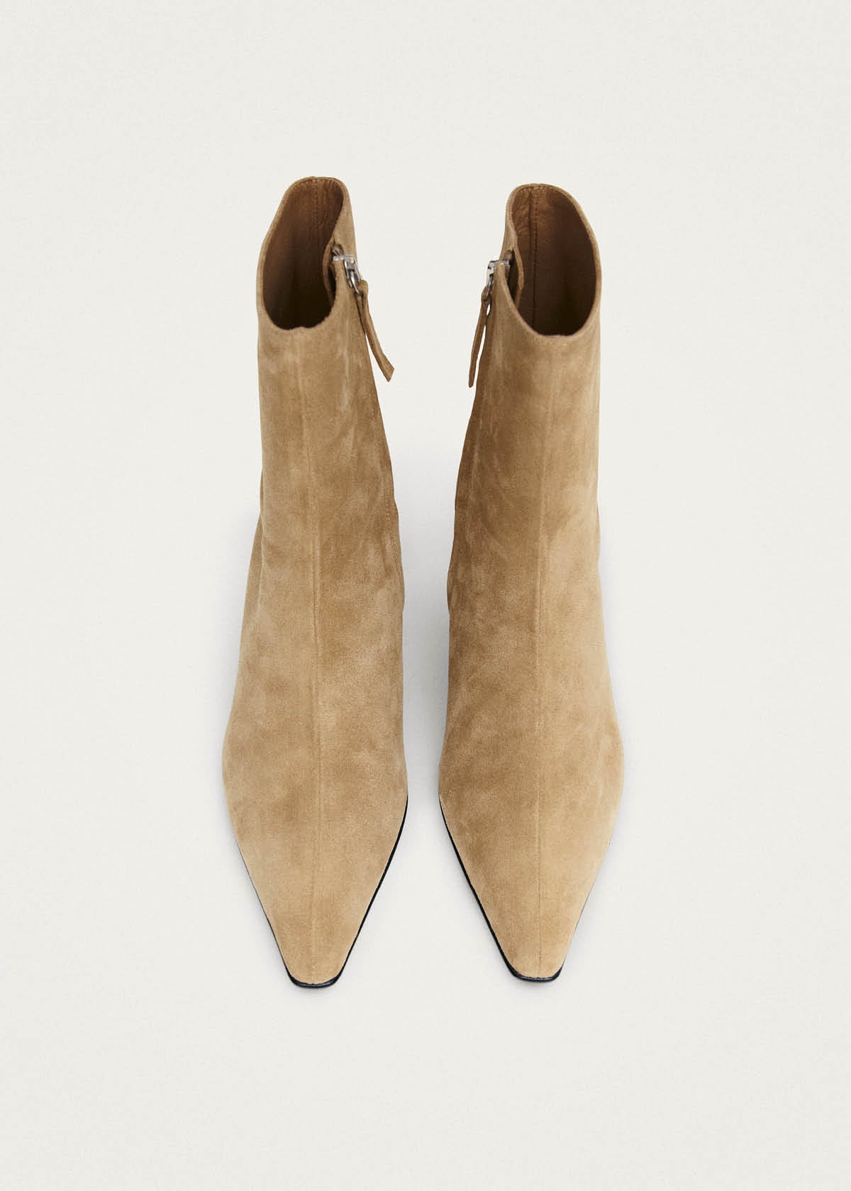 Ambar Suede Tan Leather Ankle Boots
