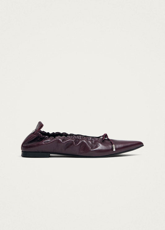 Arden Rift Burgundy Leather Ballet Flats-image