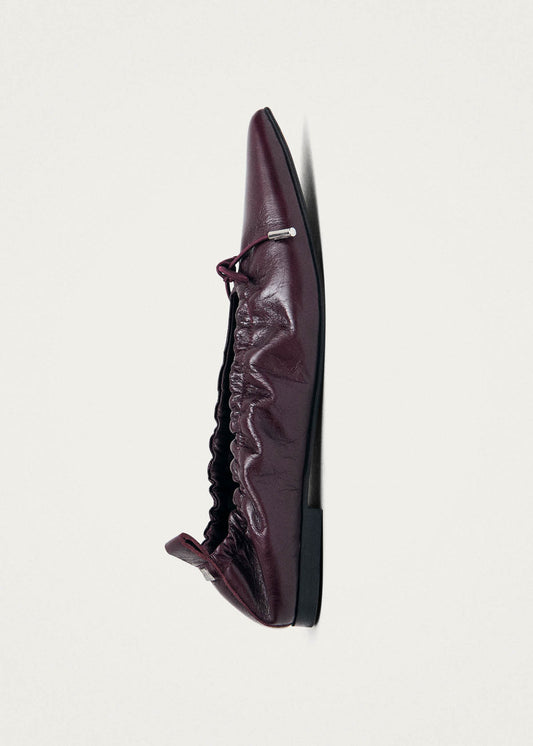 Arden Rift Burgundy Leather Ballet Flats-image