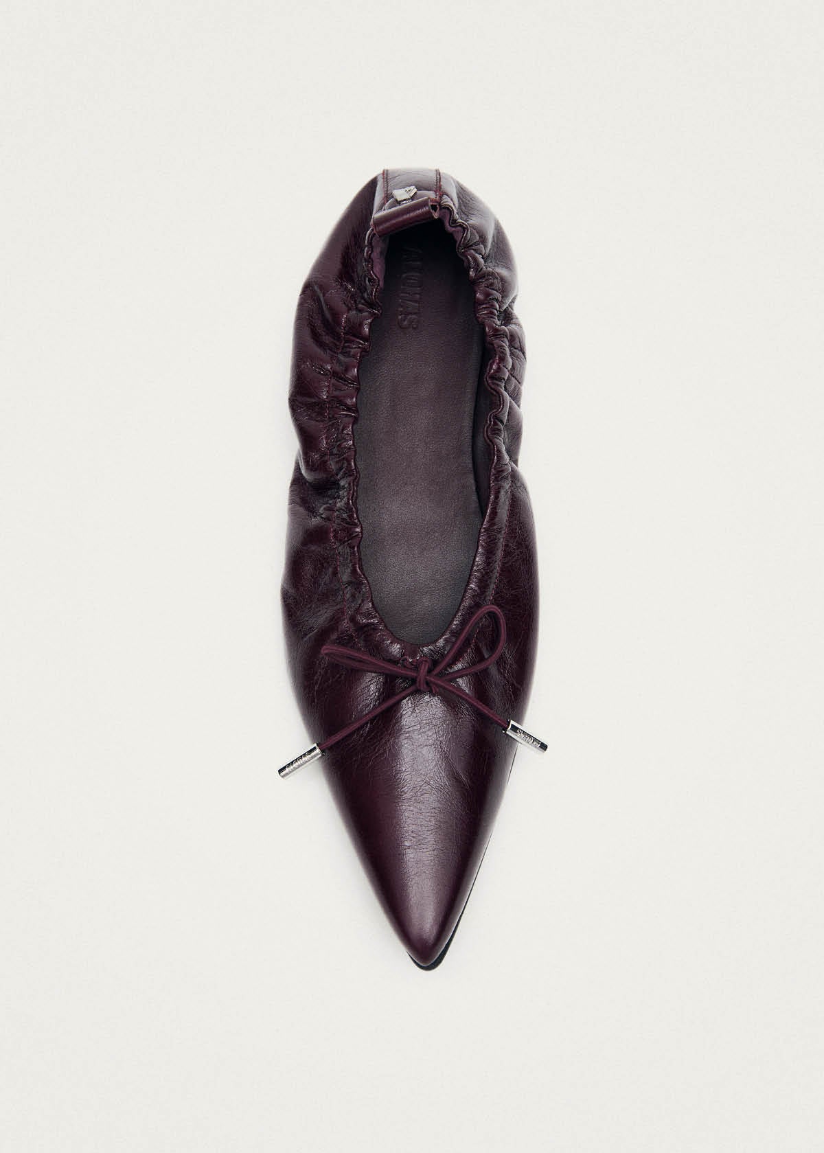 Arden Rift Burgundy Leather Ballet Flats