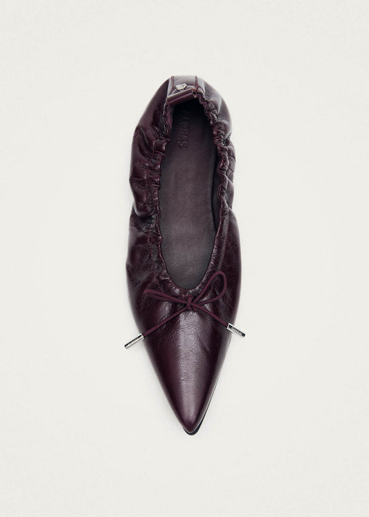 Arden Rift Burgundy Leather Ballet Flats-image