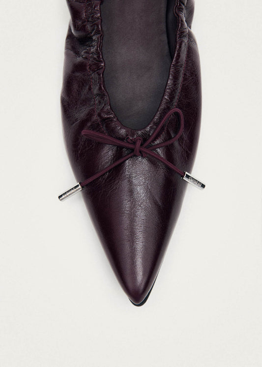 Arden Rift Burgundy Leather Ballet Flats-image