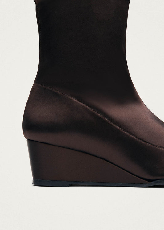 Auden Silky Dark Chocolate Textile Boots-image