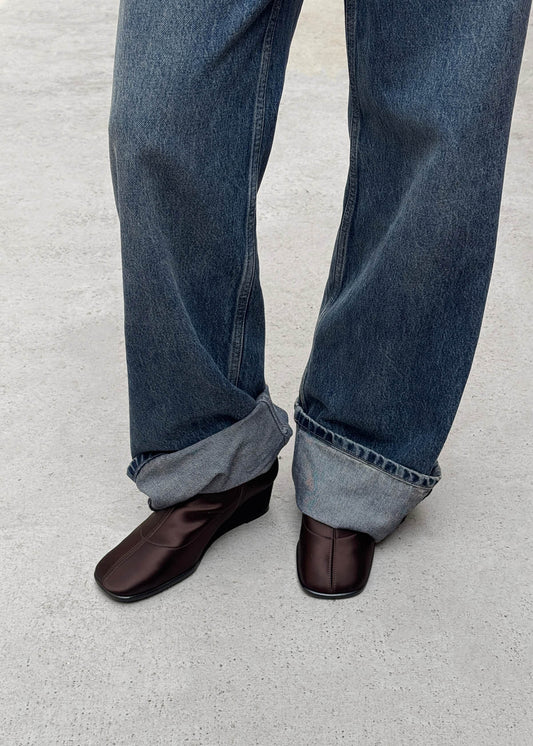 Auden Silky Dark Chocolate Textile Boots-image