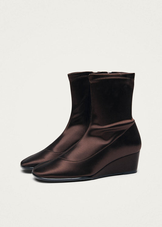 Auden Silky Dark Chocolate Textile Boots-image