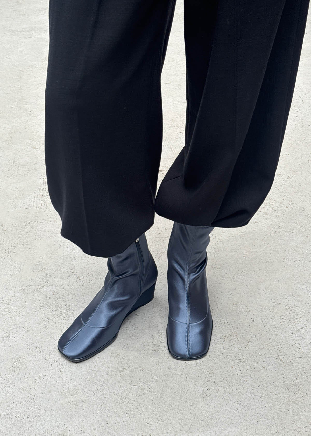 Auden Silky Gun Blue Textile Boots