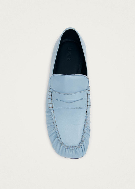 Mocassins en cuir bleu Aven-image